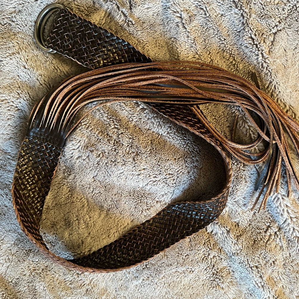 Vintage brown leather belt
